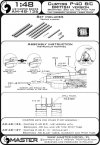Master AM-48-136 Curtiss P-40 B/C Tomahawk II - wersja UK - lufy karabinów Browning .30 cal i brytyjska wersja Rurki Pitota (1:48)
