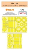 Omask 54050 Hs 126 double-sided mask (for ICM / Italeri) 1/48