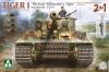 Takom 2201 Tiger I Late Production w/zimmerit Normandy 1944 Sd.Kfz. 181 Pz.Kpfw. VI Ausf. E Michael Wittmann's Tiger(Late/Late Command)