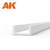 AK Interactive AK6555 CHANNEL 3.0 WIDTH X 350MM – STYRENE U CHANNEL – (4 UNITS)