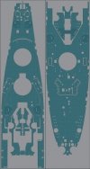 Pontos 35002WD1 USS BB-63 Missouri Wooden Deck set Blue Deck (1:350)