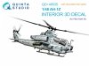 Quinta Studio QD+48535 AH-1Z Zulu Cobra/Viper 3D-Printed & coloured Interior on decal paper (KittyHawk) (with 3D-printed resin parts) 1/48