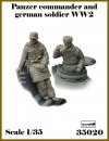 Ardennes Miniature 35020 WW2 PANZER COMMANDER AND GERMAN SOLDIER 1/35