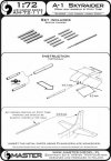 Master AM-72-111 A-1 Skyraider - 20mm cannon barrels and Pitot Tube 1:72