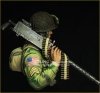 Young Miniatures YM1873 WW2 US AIRBORNE with M1919 1/10