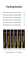 DSPIAE BB-2.0 Brass Rods For Model Building 2.0mm (6 PCS) / pręty miedziane