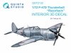 Quinta Studio QD72122 P-47D Thunderbolt Razorback 3D-Printed & coloured Interior on decal paper (Tamiya) 1/72