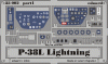 Eduard 33002 P-38L dashboard  TRUMPETER 1/32