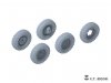 E.T. Model P35-136 WWII German Schwimmwagen Type166 Sagged wheels Wide For TAMIYA Kit 1/35