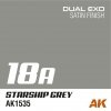 AK Interactive AK1562 DUAL EXO SET 18 – 18A STARSHIP GREY & 18B NCC GREY