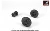 Armory Models AW72504 JAS-39 Gripen wheels w/ weighted tires, late 1/72
