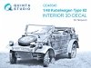 Quinta Studio QD48546 Kubelwagen Type 82 3D-Printed & coloured Interior on decal paper (Tamiya)  1/48