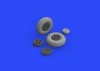 Eduard 632130 Spitfire Mk. IX wheels 4spoke w/ pattern TAMIYA 1/32
