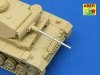 Aber 72L-33 Zestaw 5 luf do niemieckich czołgowych karabinów maszynowych MG 34 / Set of 5 Barrels for German Tank MG 34 machine guns 1/72