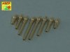 Aber A72 005 Set of 8 turned cal .50 (12,7mm) U.S. Browning M2 barrels for P-47 Thunderbolt (1:72)