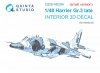 Quinta Studio QDS-48304 Harrier Gr.3 late 3D-Printed & coloured Interior on decal paper (Kinetic) (Small version) 1/48