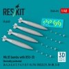 RESKIT RS48-0494 Mk.83 bombs with BSU-35 thermally protected (4 pcs) (3D printed) 1/48