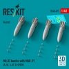 RESKIT RS48-0497 Mk.83 bombs with MAU-91 (4 pcs) (3D printed) 1/48