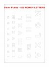 Paint Forge PFST012L STENCIL - ROMAN LETTERS