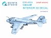 Quinta Studio QDS-48324 A-6E 3D-Printed coloured Interior on decal paper (Kinetic) (Small version) 1/48