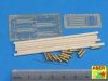 Aber 16025 Barrel cleaning rods with brackets for Tiger I – early/late (1:16)