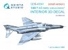Quinta Studio QDS-48341 F-4G early 3D-Printed & coloured Interior on decal paper (Meng) (Small version) 1/48