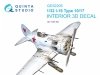 Quinta Studio QD32205 I-16 Type 10/17 3D-Printed coloured Interior on decal paper (ICM) 1/32