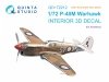 Quinta Studio QD+72212 P-40M Warhawk 3D-Printed & coloured Interior on decal paper (Academy) (with 3D-printed resin parts) 1/72