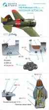 Quinta Studio QD48022 I-16 type 10 3D-Printed & coloured Interior on decal paper (for all kits) 1/48