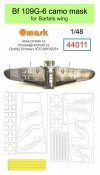 Omask 44011 Bf 109G-6 camo mask for Bartels wing 1/48