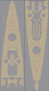 Pontos 35012WD1 DKM Scharnhorst Wooden Deck set Type 1 (1:350)