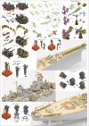 Pontos 37034FB USS BB-63 Missouri 1945 Advanced Detail Up Set for Hobbyboss Kit (Deck Blue 20B stained wooden deck) 1/350
