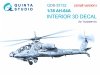 Quinta Studio QDS-35132 AH-64A 3D-Printed coloured Interior on decal paper (Trumpeter) (Small version) 1/35