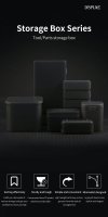 DSPIAE BOX-1 Black Plastic Accessory Storage Box 147/88/33 mm / Pojemnik na akcesoria