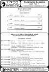 Master SM-700-047 Set of universal tapered masts No1 (length = 60mm each, diameters = 0,15/0,6mm; 0,2/0,8mm; 0,25/1mm; 0,3/1,2mm) 1:700