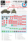 Star Decals 35-971 British 7th Armoured Division 1/35