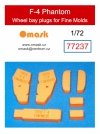 Omask 77237 F-4 Phantom wheel bay plugs (for Finemolds) 1/72