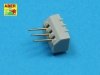 Aber 350L-33 Set of 16 pcs 102 mm type BL Mk.IX barrels for Royal Navy (1:350)