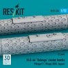 RESKIT RS72-0530 BLG-66 Belouga cluster bombs (2 pcs) (3D Printed) 1/72