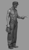 Panzer Art FI35-145 Waffen-SS tank mechanic summer dress 1/35
