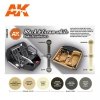 AK Interactive AK11683 3G BLACK & CREAM WHITE VEHICLE INTERIORS  6x17 ml