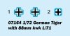 Trumpeter 07164 German Tiger with 88mm kwk L/71 (1:72)