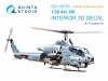 Quinta Studio QD+35153 AH-1W 3D-Printed & coloured Interior on decal paper (Trumpeter) (with 3D-printed resin parts) 1/35
