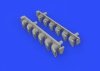 Eduard 648402 Bf 109G-6 exhaust stacks TAMIYA 1/48