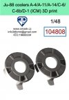 Omask 104808 Ju-88 coolers A-4/A-11/A-14/C-6/C-6b/D-1 (ICM) 3D print 1/48