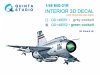 Quinta Studio QD+48552 MiG-21R (green cockpit panels) 3D-Printed & coloured Interior on decal paper (Eduard) (with 3D-printed resin parts) 1/48