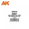 AK Interactive AK6578 2MM THICKNESS X 245 X 195MM – STYRENE SHEET – (1 UNITS)