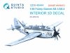 Quinta Studio QDS-48444 Fairey Gannet AS.1_AS.4 3D-Printed coloured Interior on decal paper (Airfix) (Small version) 1/48