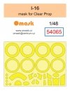 Omask 54065 I-16 mask (for Clear Prop) 1/48