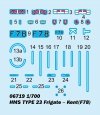 Trumpeter 06719 HMS TYPE 23 Frigate - Kent (F78) 1/700